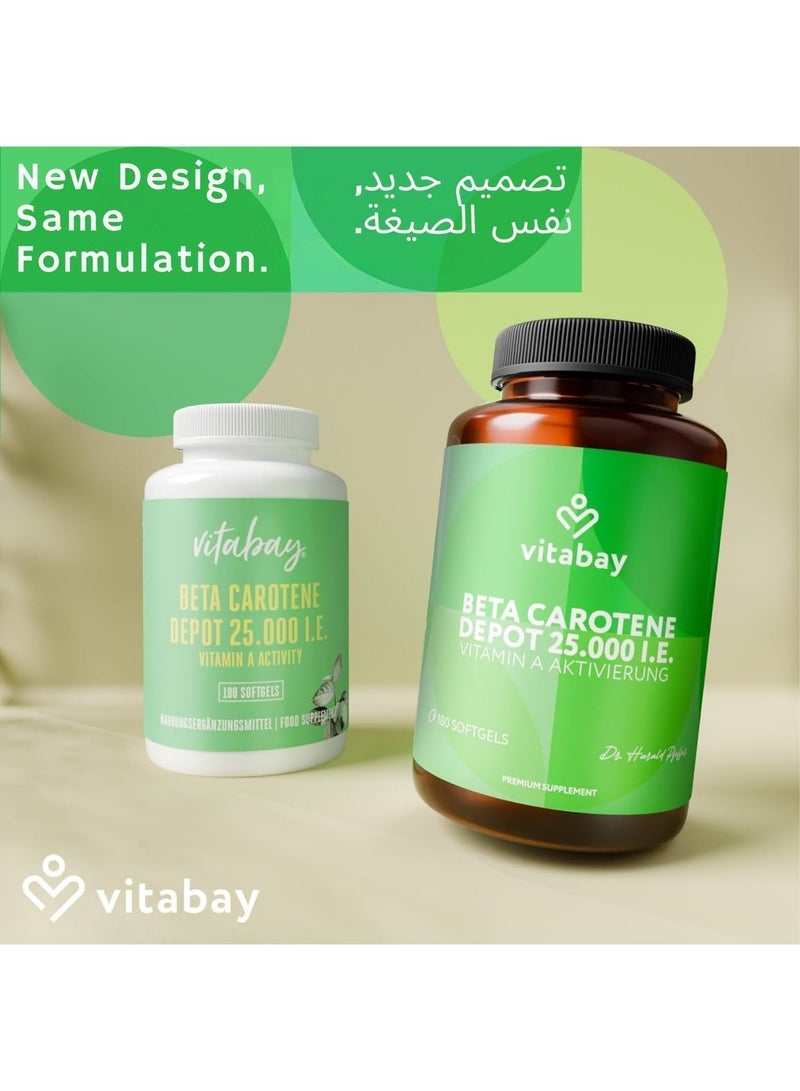 Vitabay Beta Carotene 25,000 IU Depot - 180 vegan softgels - Image 4